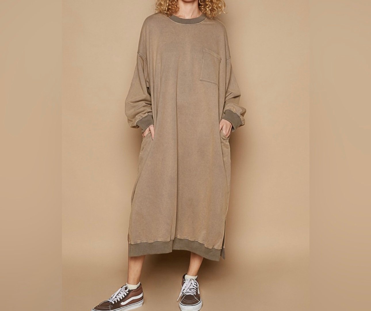 Long Maxi Tan Dress