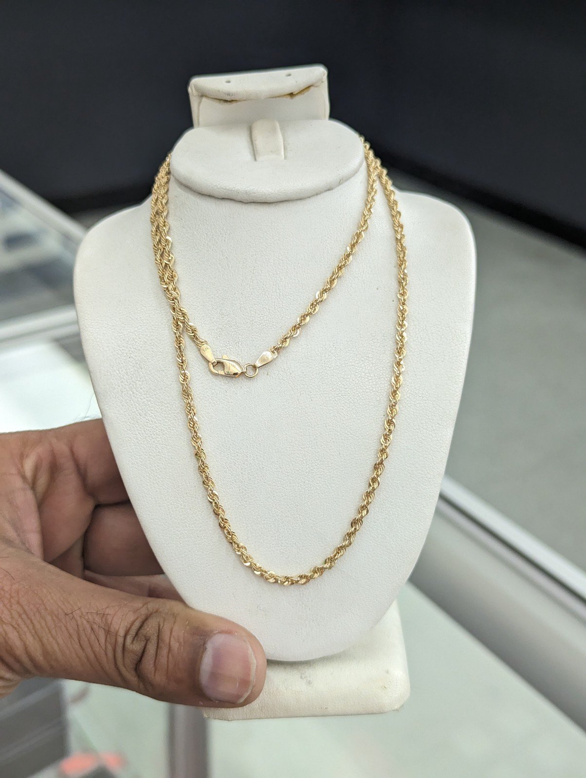 10kt Real Gold Rope Chain 2.6mm 22 Inch