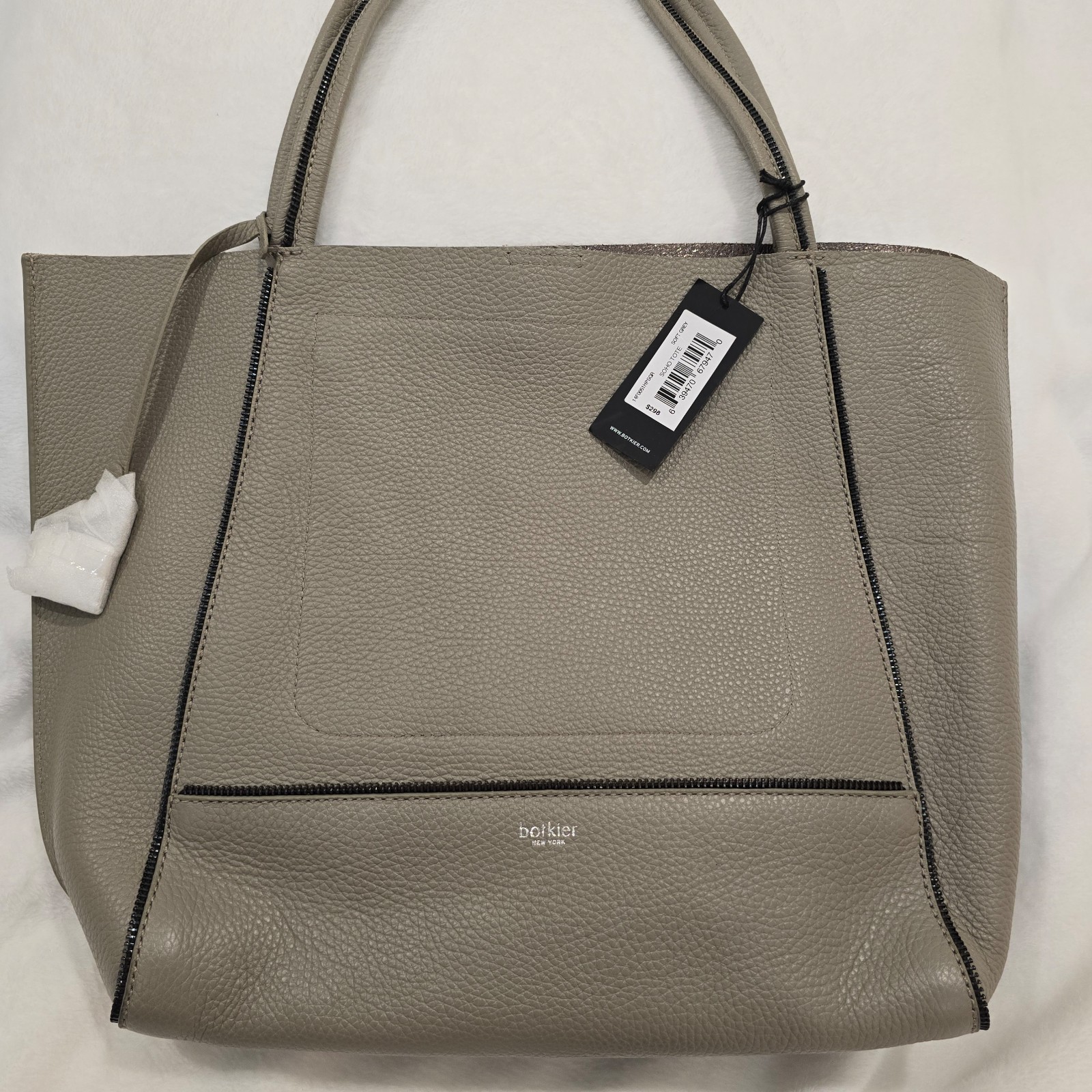 NWT Botkier Soho Bag leather soft grey