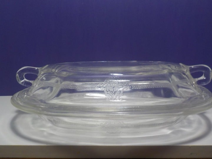 GLASBAKE 410 CASSEROLE W/ LOOP HANDLES