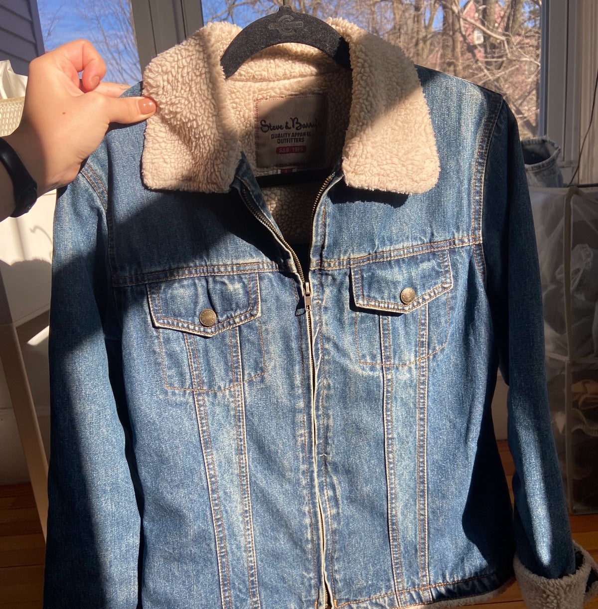Lined Denim Jacke