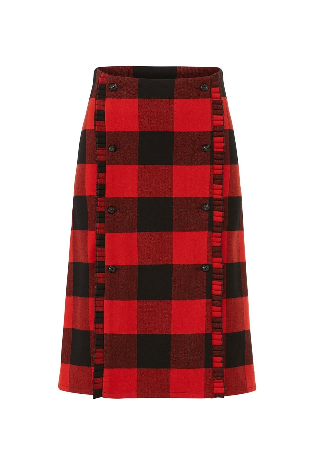 SCOTCH & SODA AMSTERDAMS BLAUW Plaid Button Midi Skirt Size SMALL