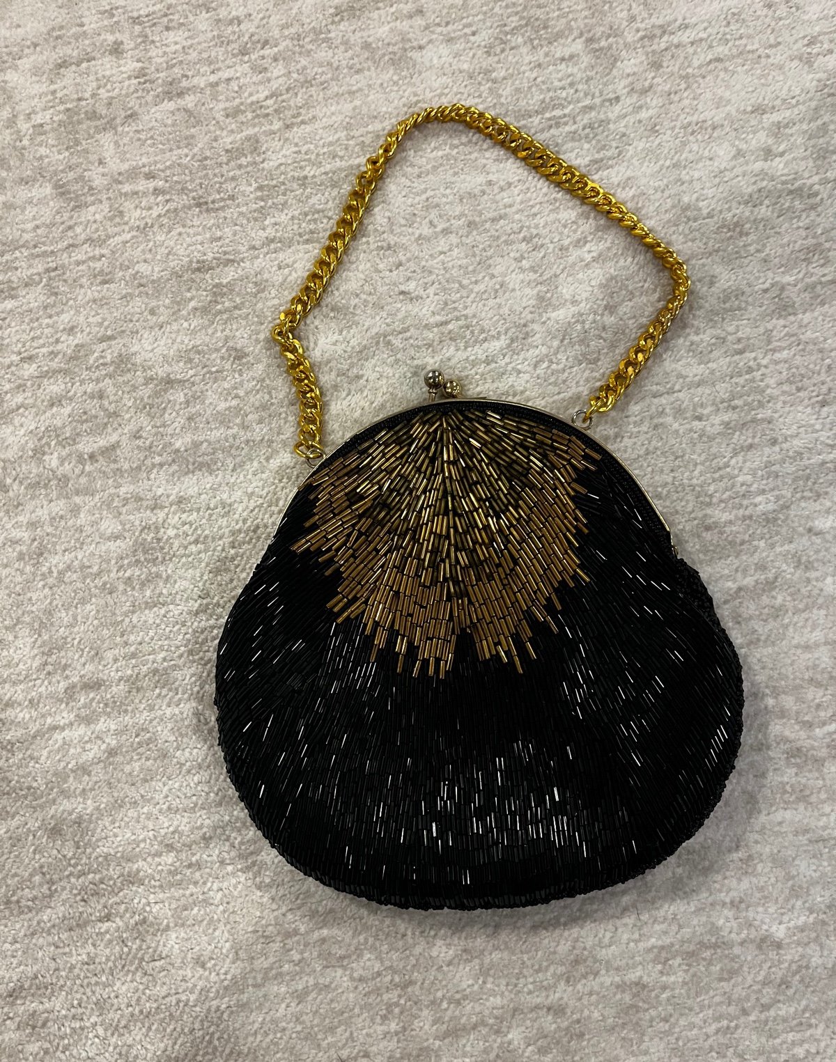 Vtg La Regale Stylish Beaded Evening Bag Kiss Lock Closure Purse Handbag Vtg La