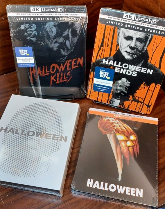 Halloween Trilogy + Halloween (1978) Steelbooks (4K+Blu-ray-No Digital)Free S&H!