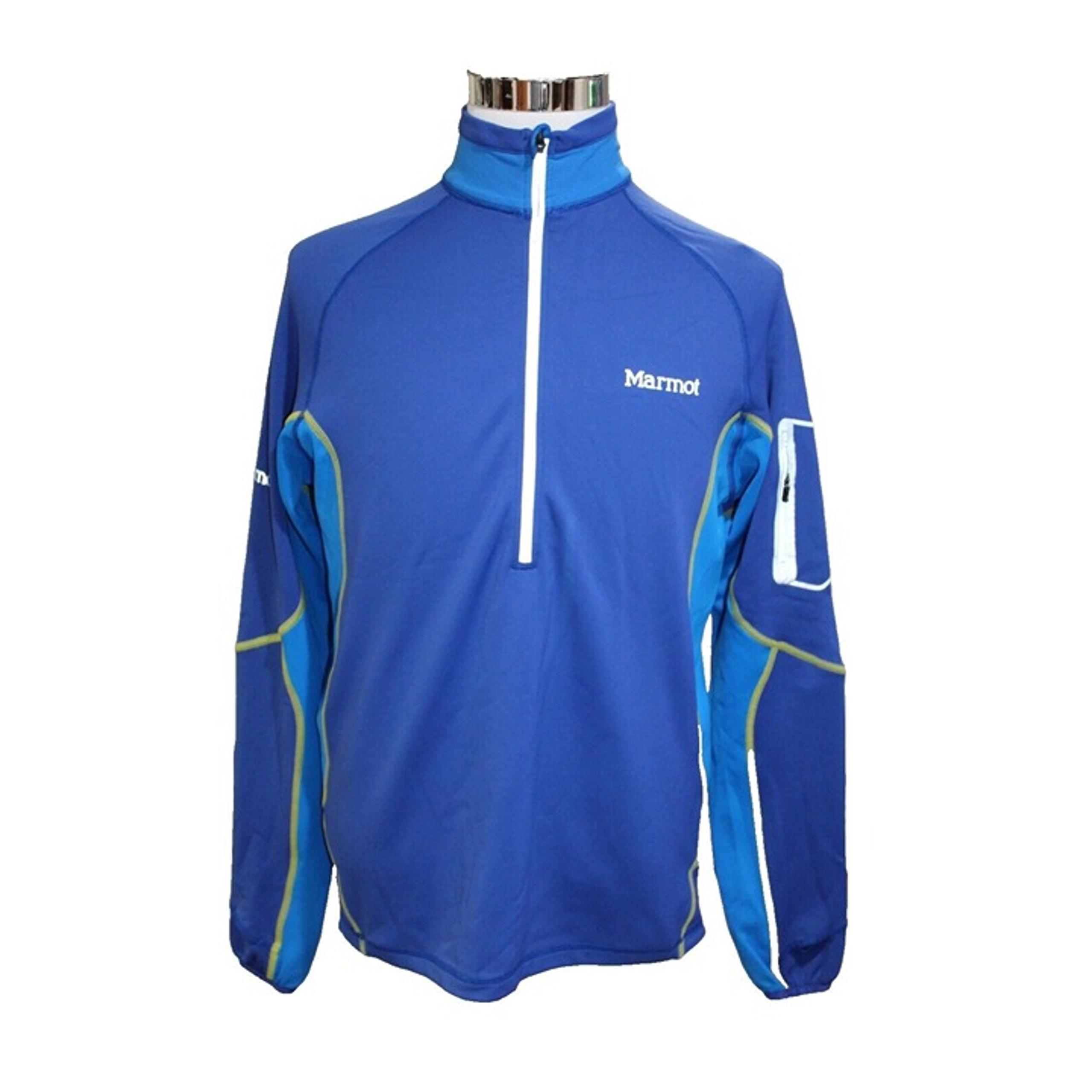 Power Stretch 1/2 Zip Lightweight Performance Pullover Blue Mens Medium - Marmot