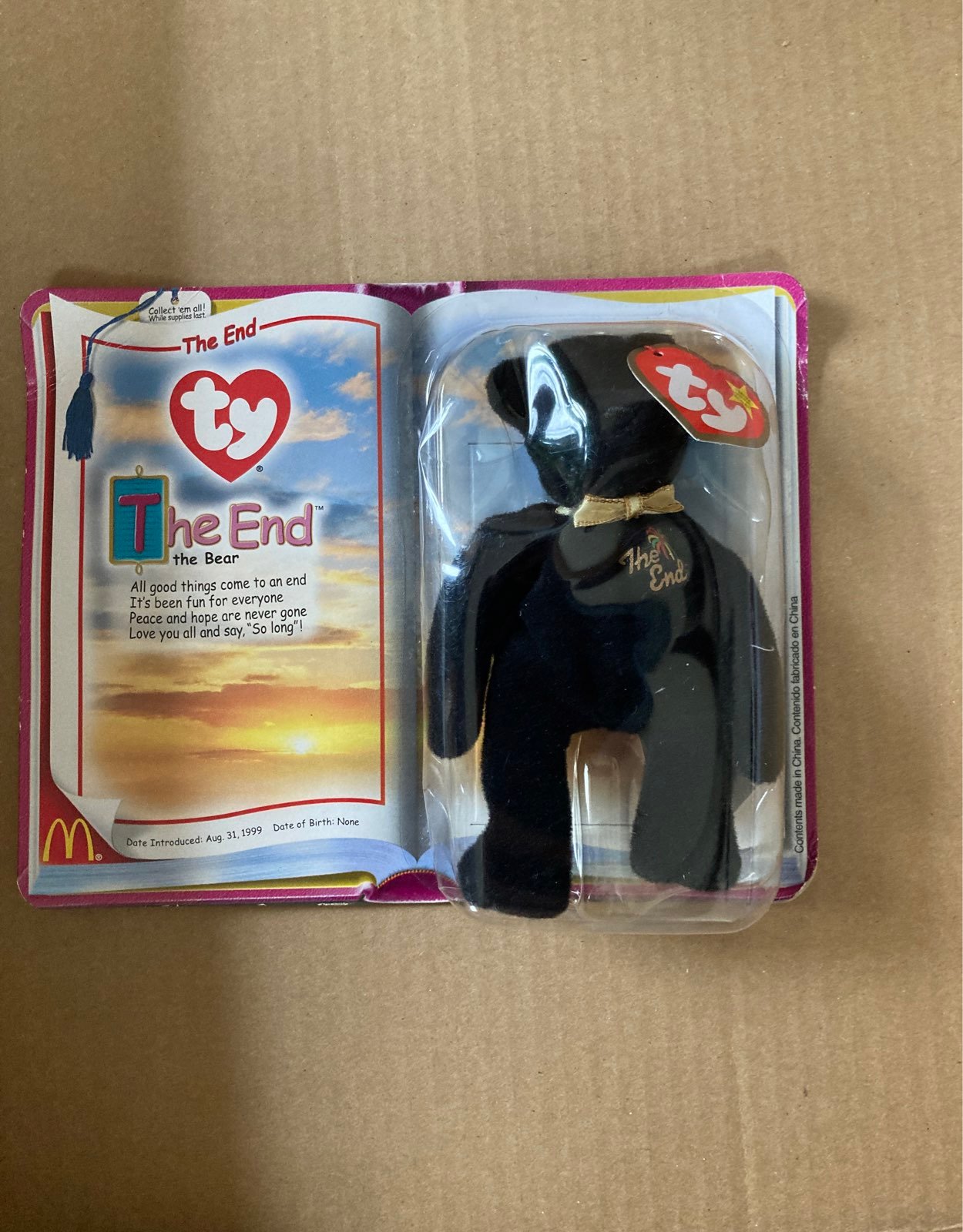 Ty teenie Beanie Babies The End bear