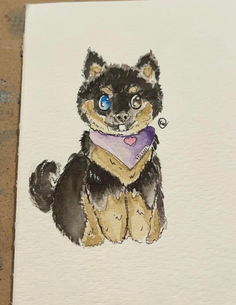 Chibi pet portrait