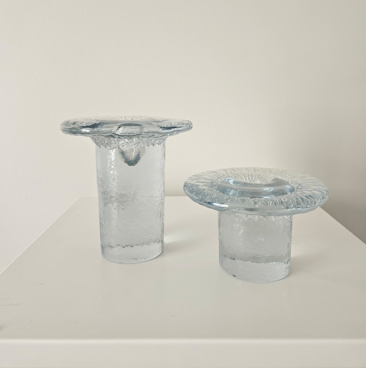 Blenko Glass Candle Holders