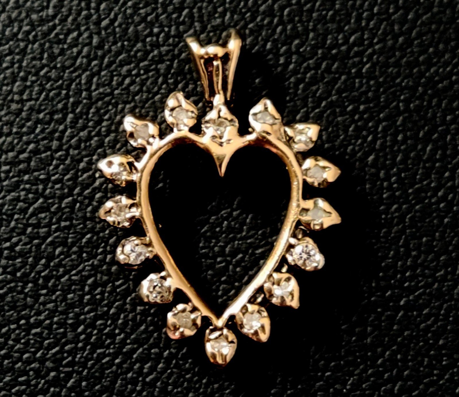 Vintage Diamond Heart Pendant