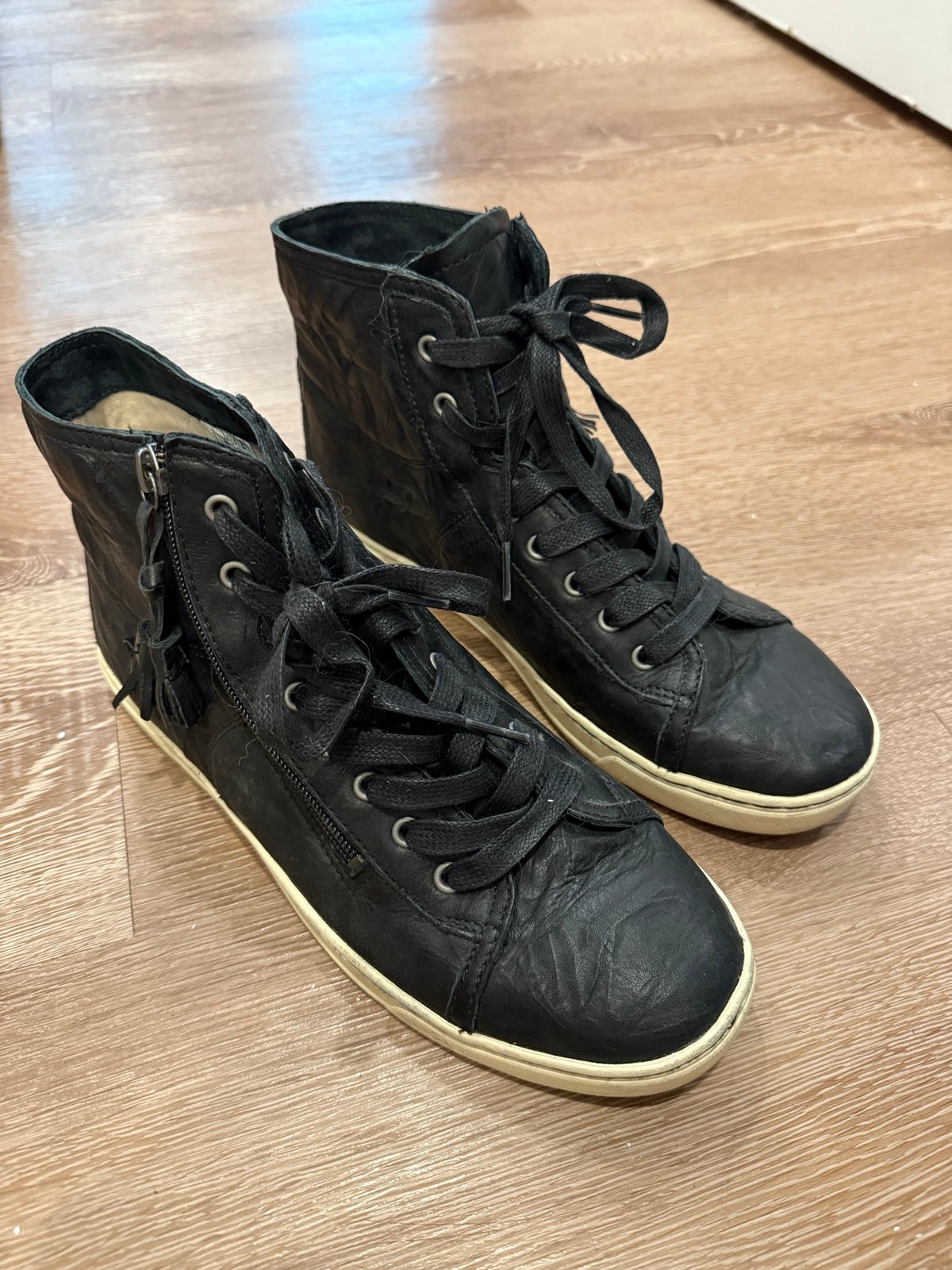 Ugg High Top Sneakers with Zippers on Sides