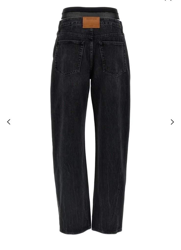 デニム・ジーパン Alexander Wang Slit Hem Jean Prestyle Hotfix Mesh Undie Denim X Alexander Wang Slit Hem Prestyle Hotfix Mesh Undie