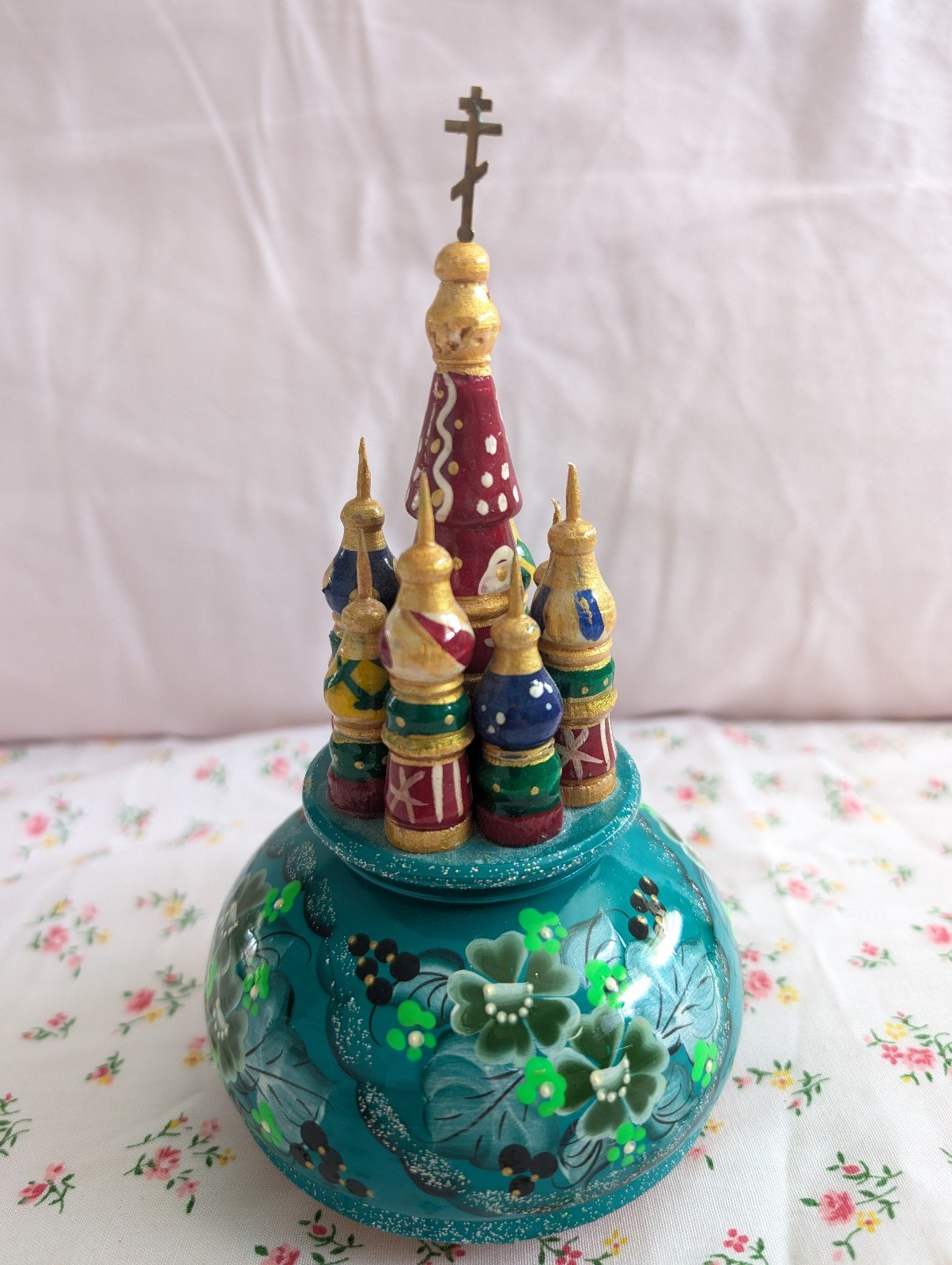 Vintage Russian music box, Saint Basil's cathedral
