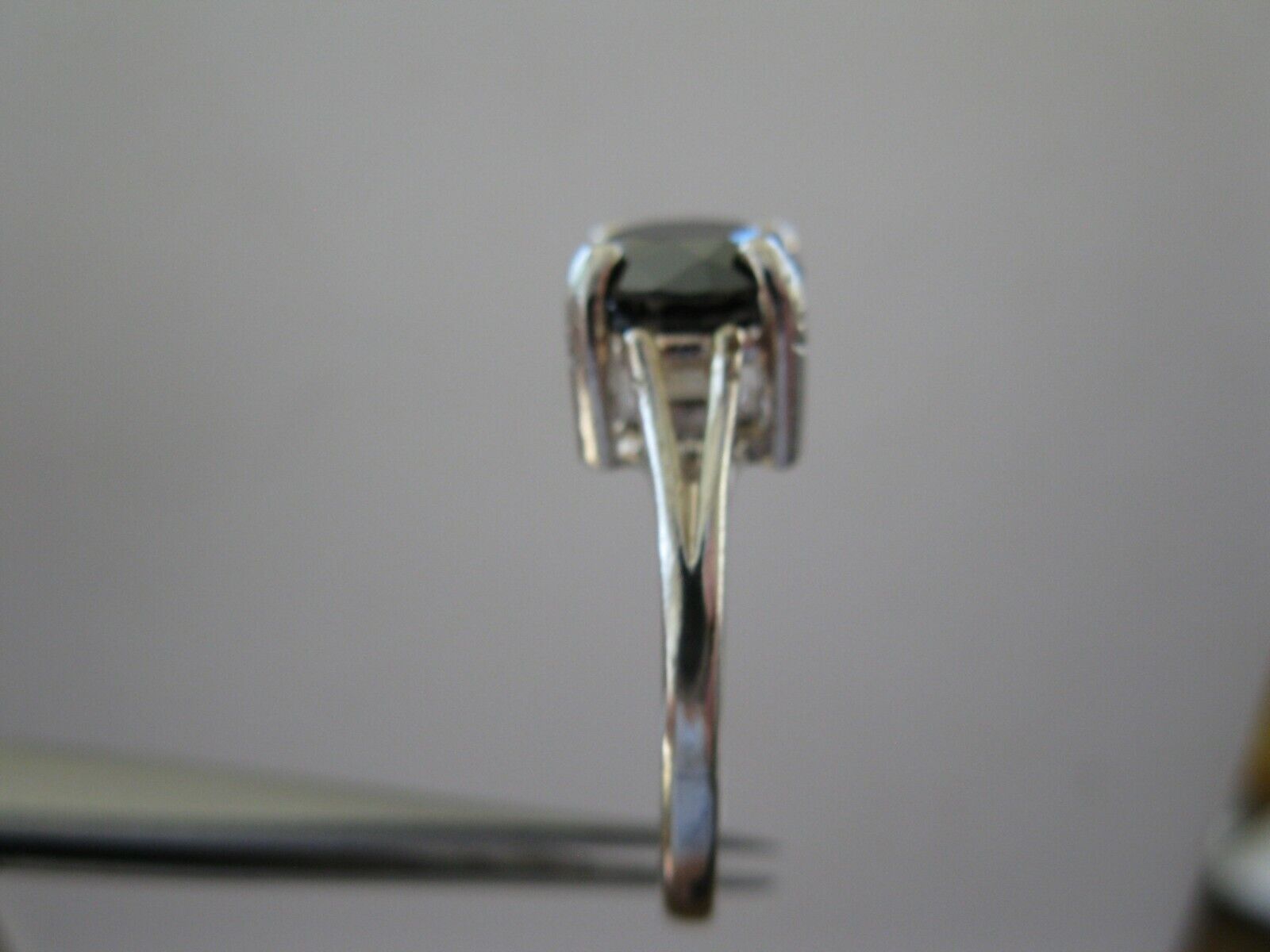2.30ct BLACK DIAMOND RING,CERTIFICA TE,ENGAGEMENT, WEDDING,FREE DIA TESTER,SIZE