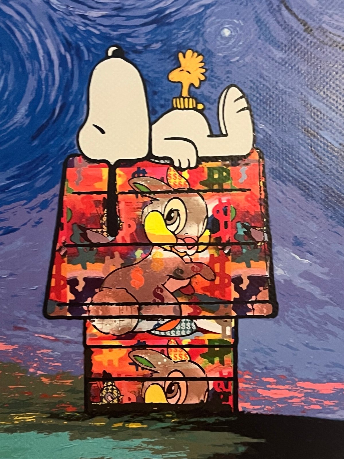 Snoopy, Disney DEATH NYC Hand Signed Street Art, Artist