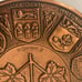 Vintage Metal Copper Heavy Duty Wall Hanging Plate, Purple Velvet Back, Canada