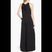 Lewit Black Halter Wide Leg Jumpsuit With Pockets Elegant Formal Size 8