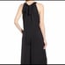 Lewit Black Halter Wide Leg Jumpsuit With Pockets Elegant Formal Size 8