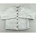 Susan Graver Jean Jacket Women White Small Cropped Raw Hem