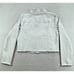 Susan Graver Jean Jacket Women White Small Cropped Raw Hem