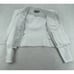 Susan Graver Jean Jacket Women White Small Cropped Raw Hem