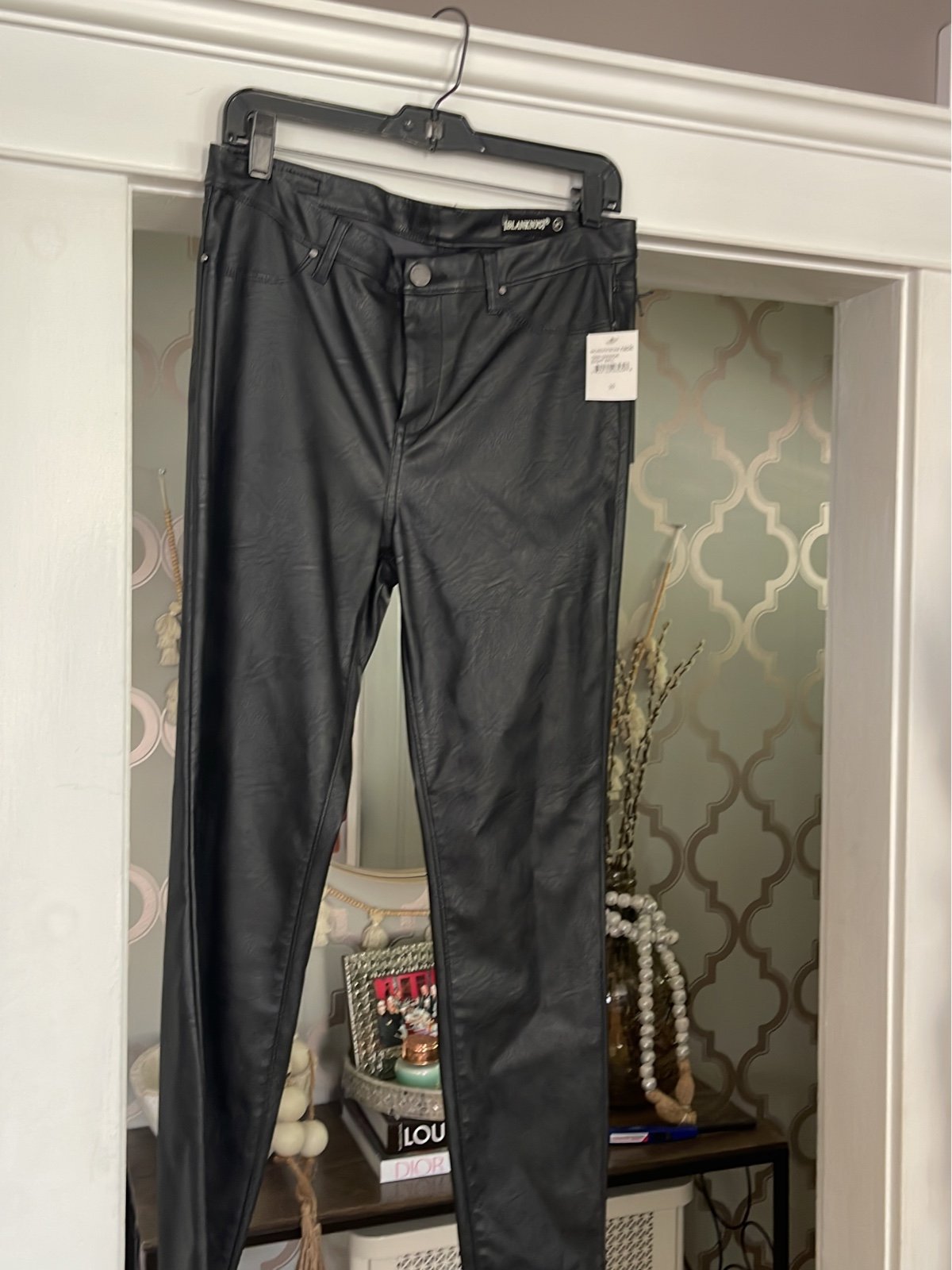 Faux leather vegan pants