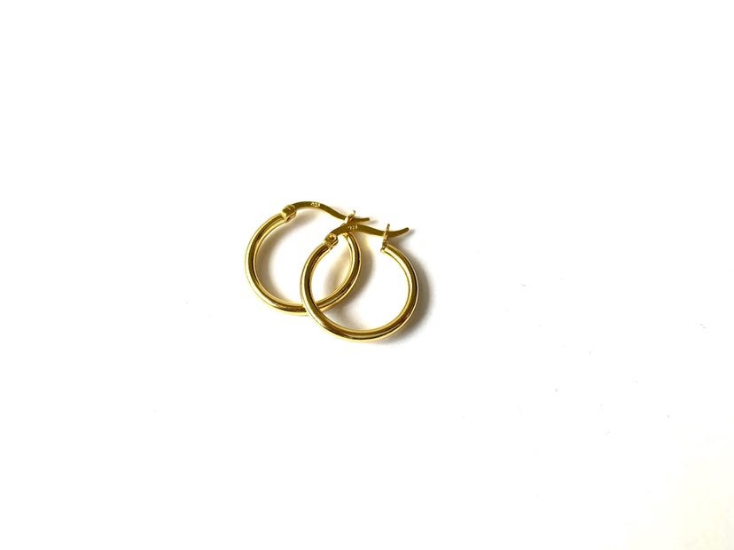 2 Pair of Sets - Gold Hoop Earrings and