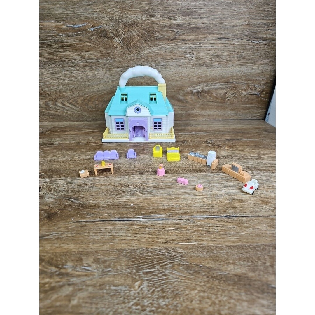 Blue Box Tiny Dreams Carry Along Mini Doll House W/ Accessories