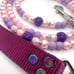 Boujee Dog Leash - Beaded - Pink & Purple - Glam - Unique - Flashy - Handmade