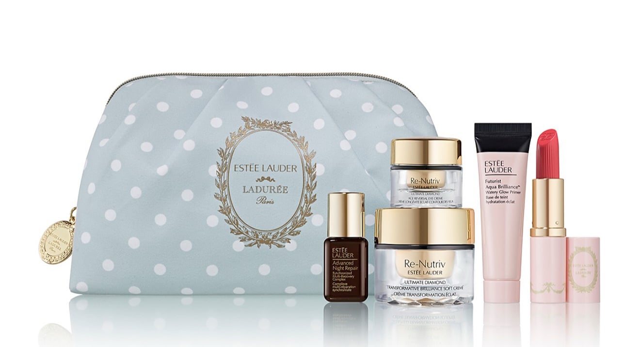 Estee Lauder x Laduree Anti Agin 6pcs Set Re-Nutriv Ultimate Diamond Skincare