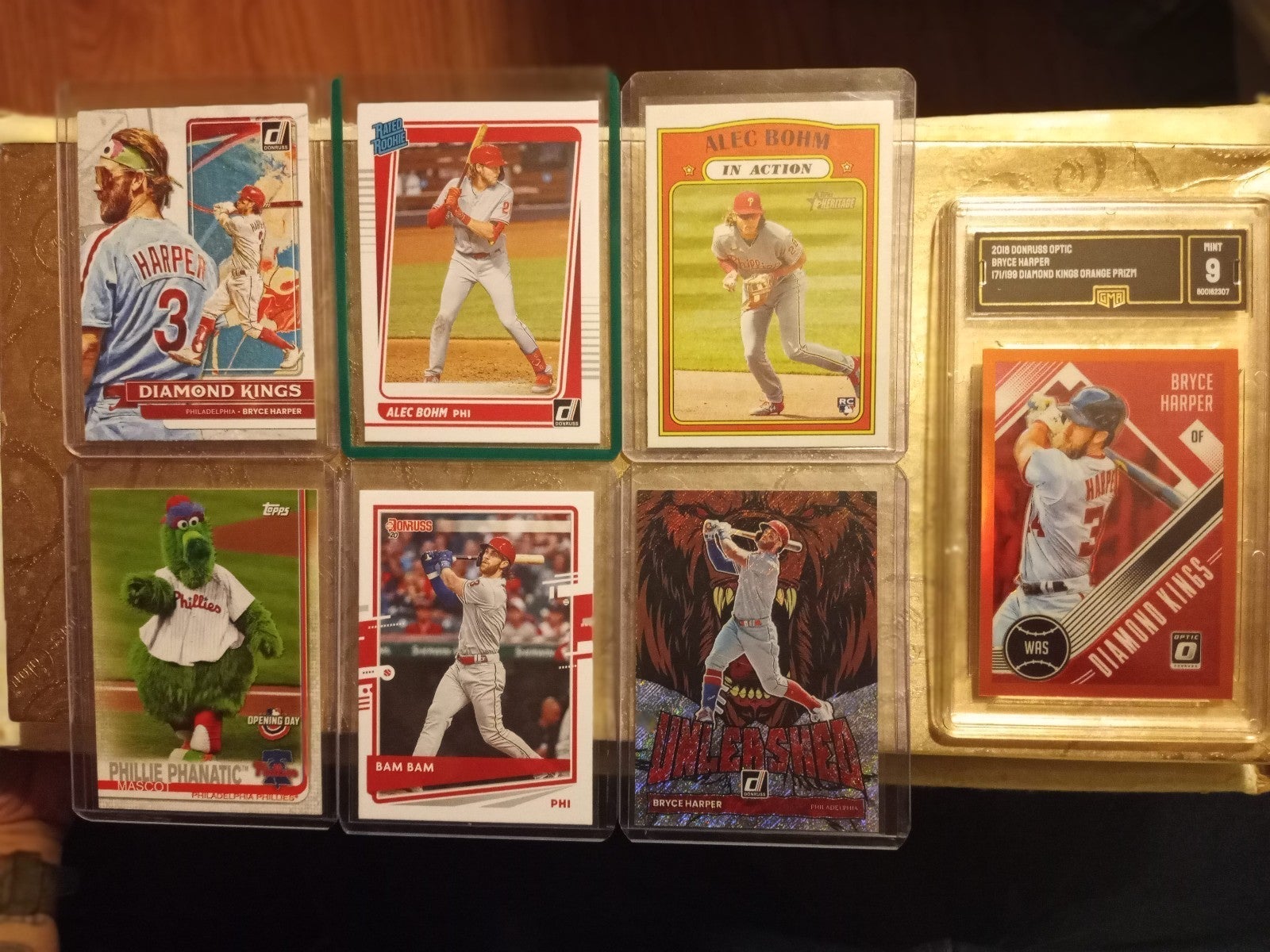 MLB Phillies Lot x6 + GMA Mnt 9 Orange Optic Prizm /199