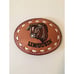 Vintage leather bull belt buckle