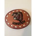 Vintage leather bull belt buckle