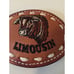 Vintage leather bull belt buckle