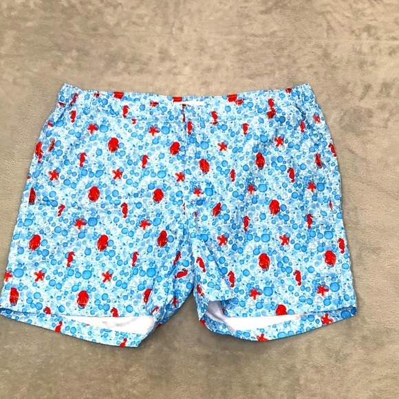 Le Club Sea Creature themed Men's Hybrid Board Shorts Size XXL New