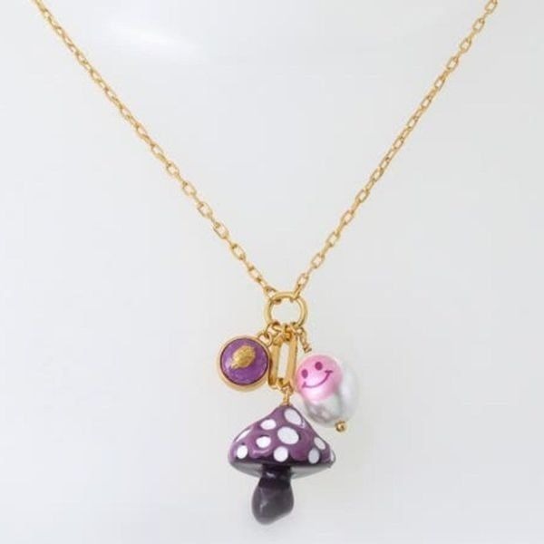 NWT KURT GEIGER Mushroom Charm Pendant Necklace