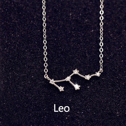925 Silver Diamond Zodiac Leo Necklace