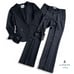 Good condition Lanvin en Bleu frill ribbon design suit set up, black.