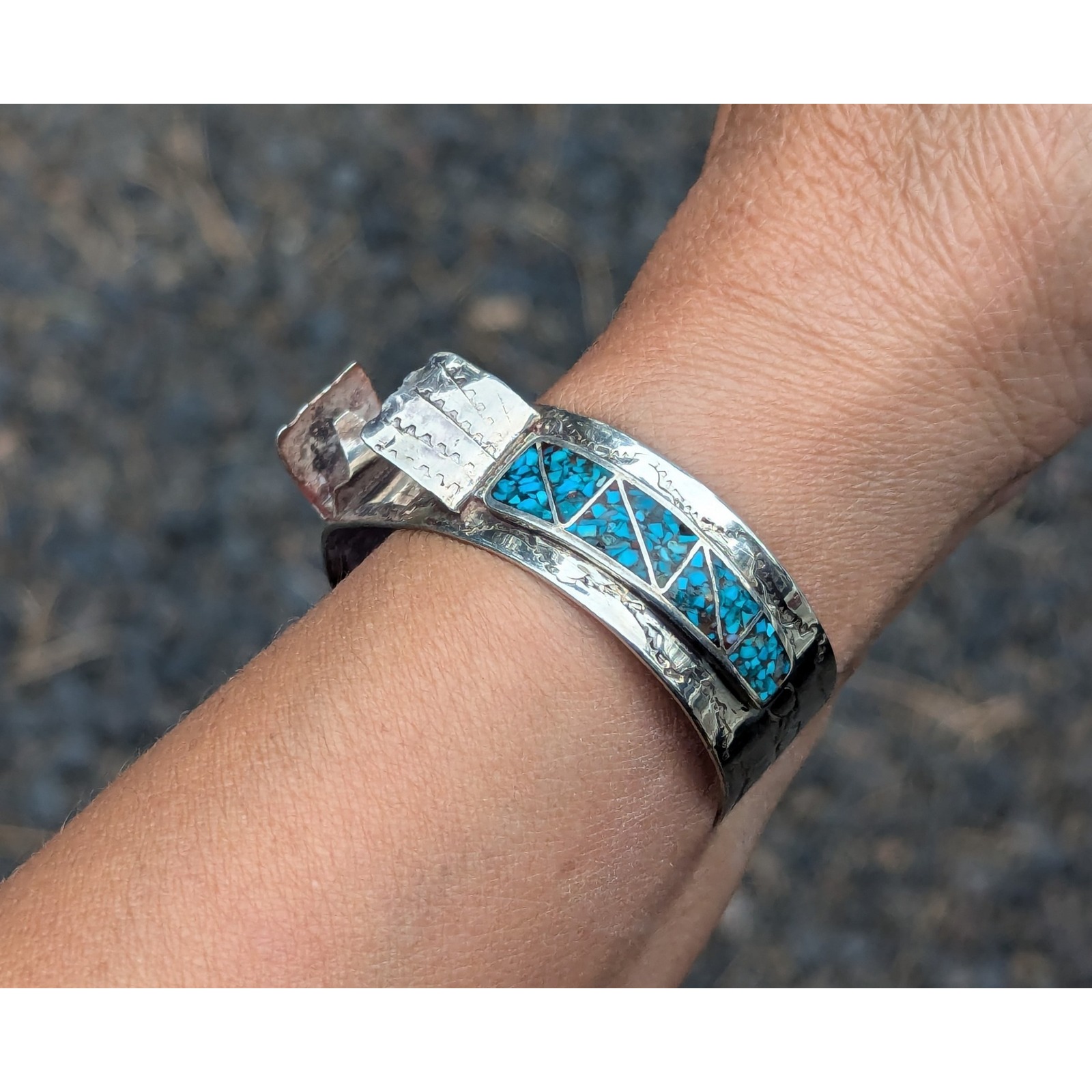 Vintage Navajo Watch Band Native American Handmade Jewelry size 6.25 ***