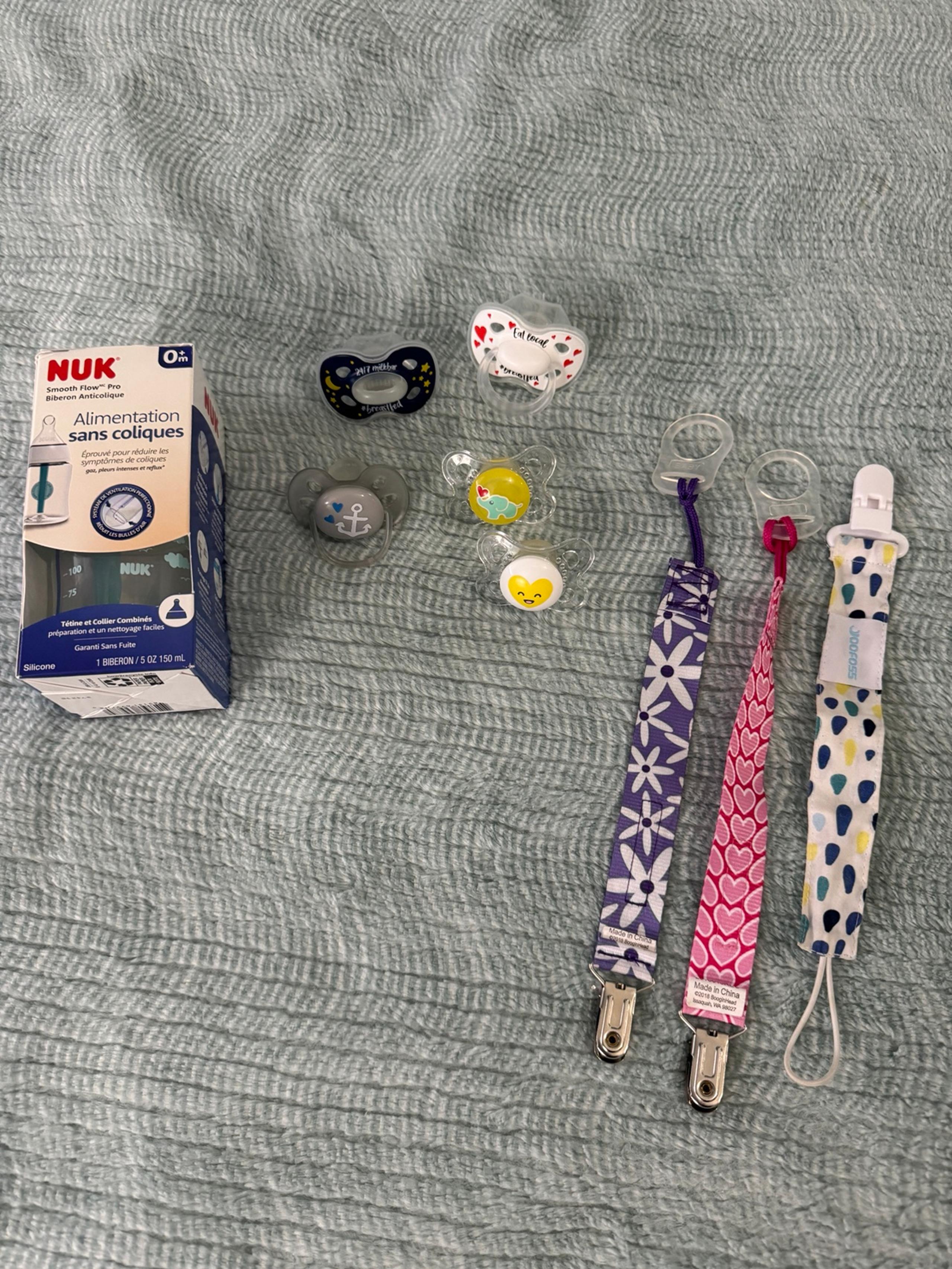 Nuk bottle and pacifier bundle