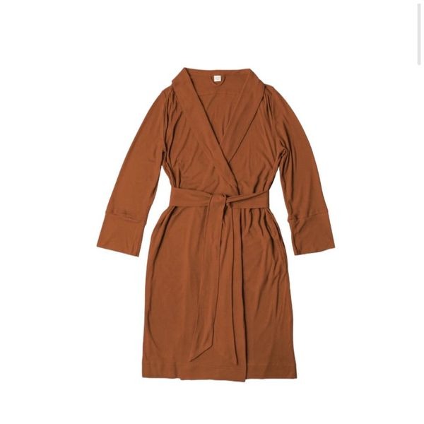 NEW Goumi Kids Mom Robe Sienna sz XL/XXL Orange Womens Bamboo Organic Cotton
