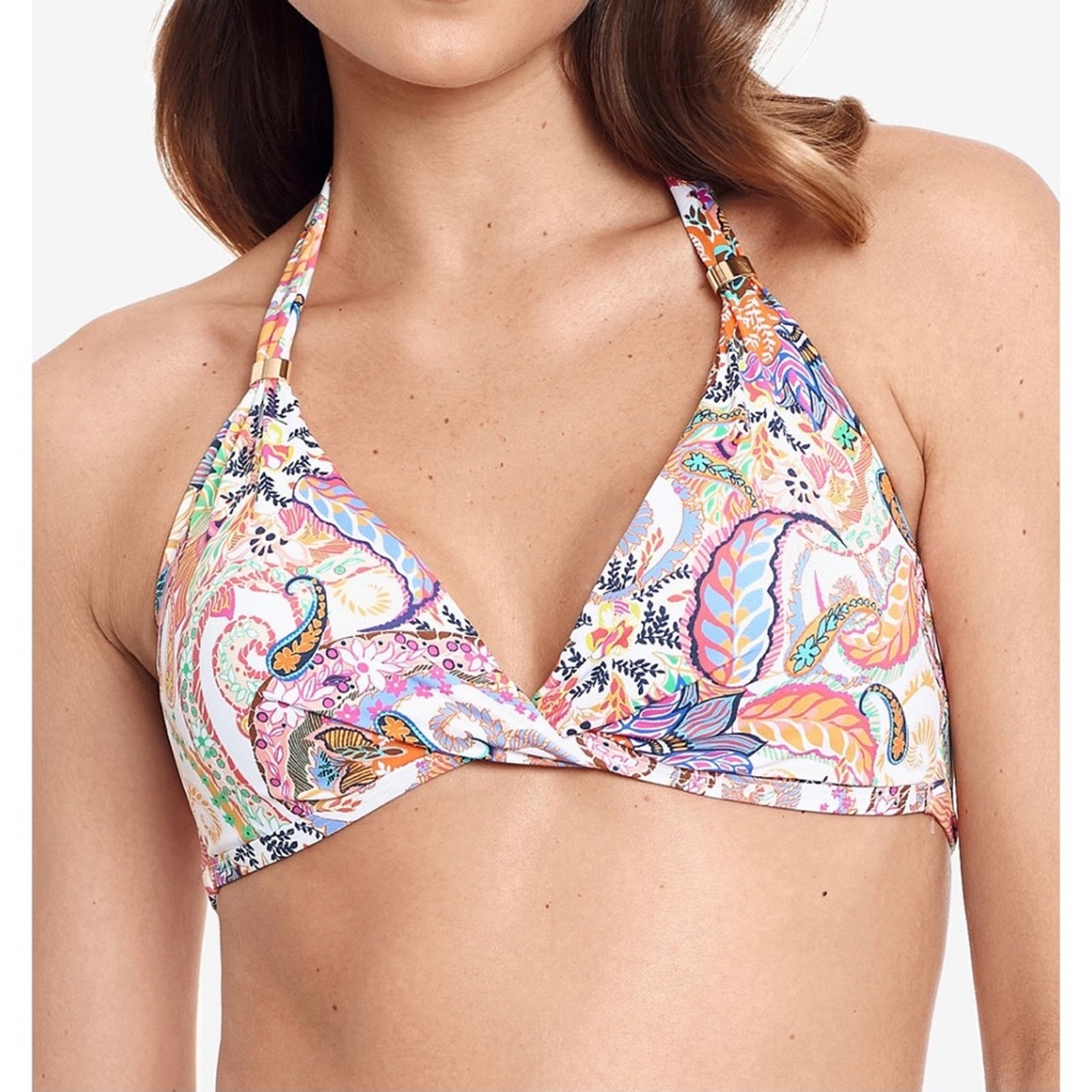 Ralph Lauren Paisley Bikini Top Size 12