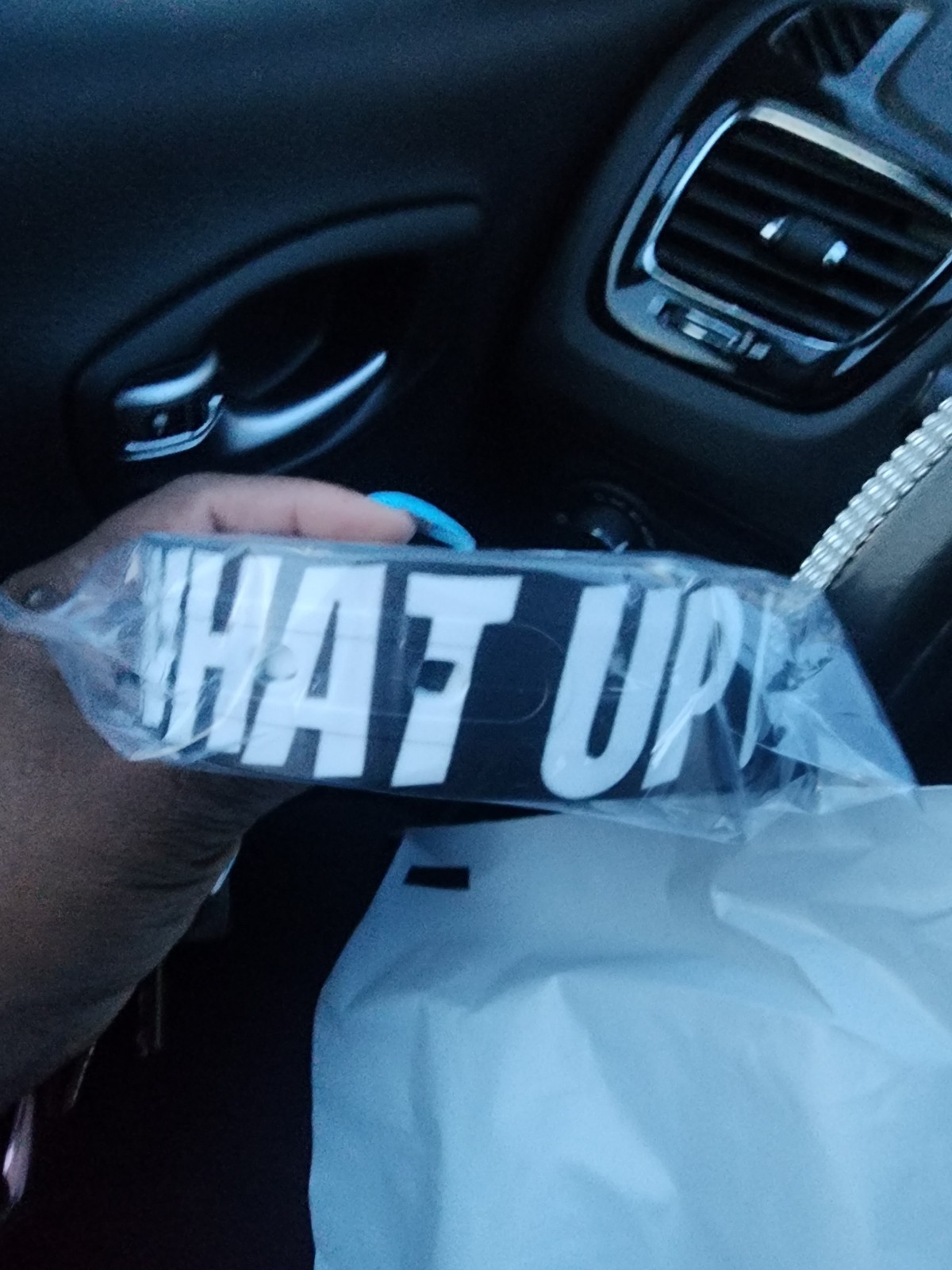 Black and white 52 inch What Up Doe belt