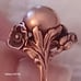 Vtg.RARE AMAZING DESIGNER GENUINE COPPER BALL& FLOWERS RING- SZ9