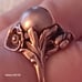 Vtg.RARE AMAZING DESIGNER GENUINE COPPER BALL& FLOWERS RING- SZ9
