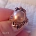 Vtg.RARE AMAZING DESIGNER GENUINE COPPER BALL& FLOWERS RING- SZ9