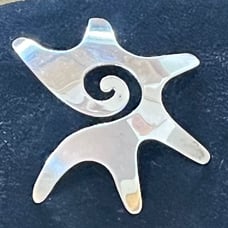 Sterling Spiked Sun Swirl Large Pendant