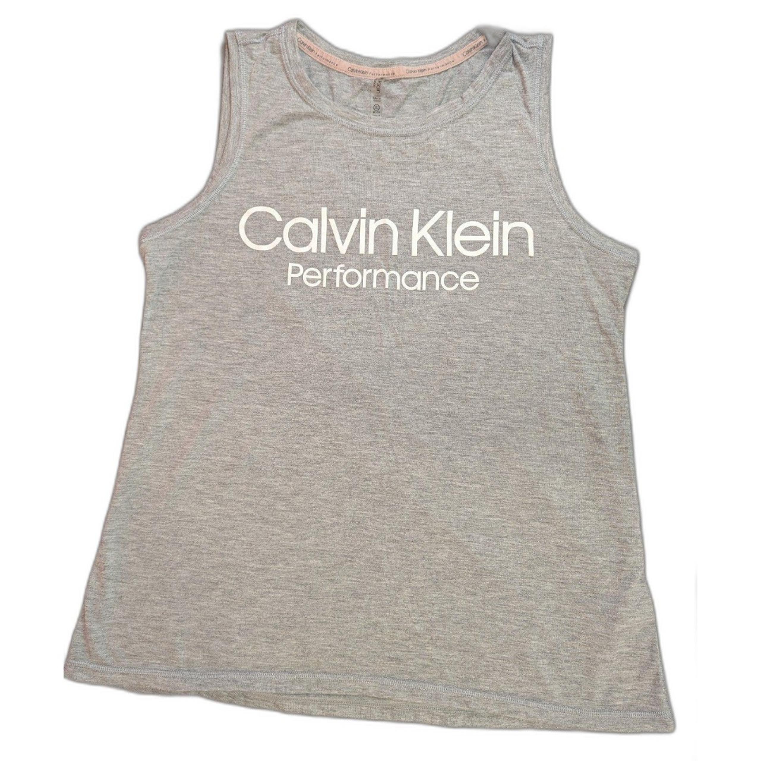 Women's Calvin Klein Performance Tank Top Gray Small