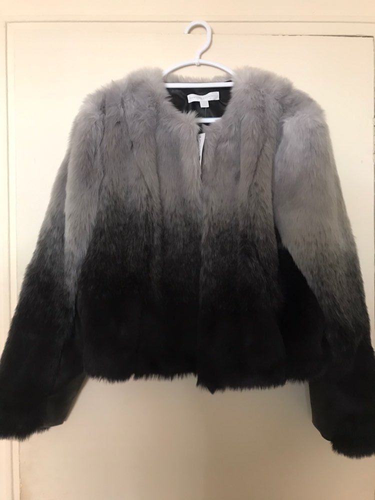 NY&Co Multicolor Faux Fur Vest Jacket