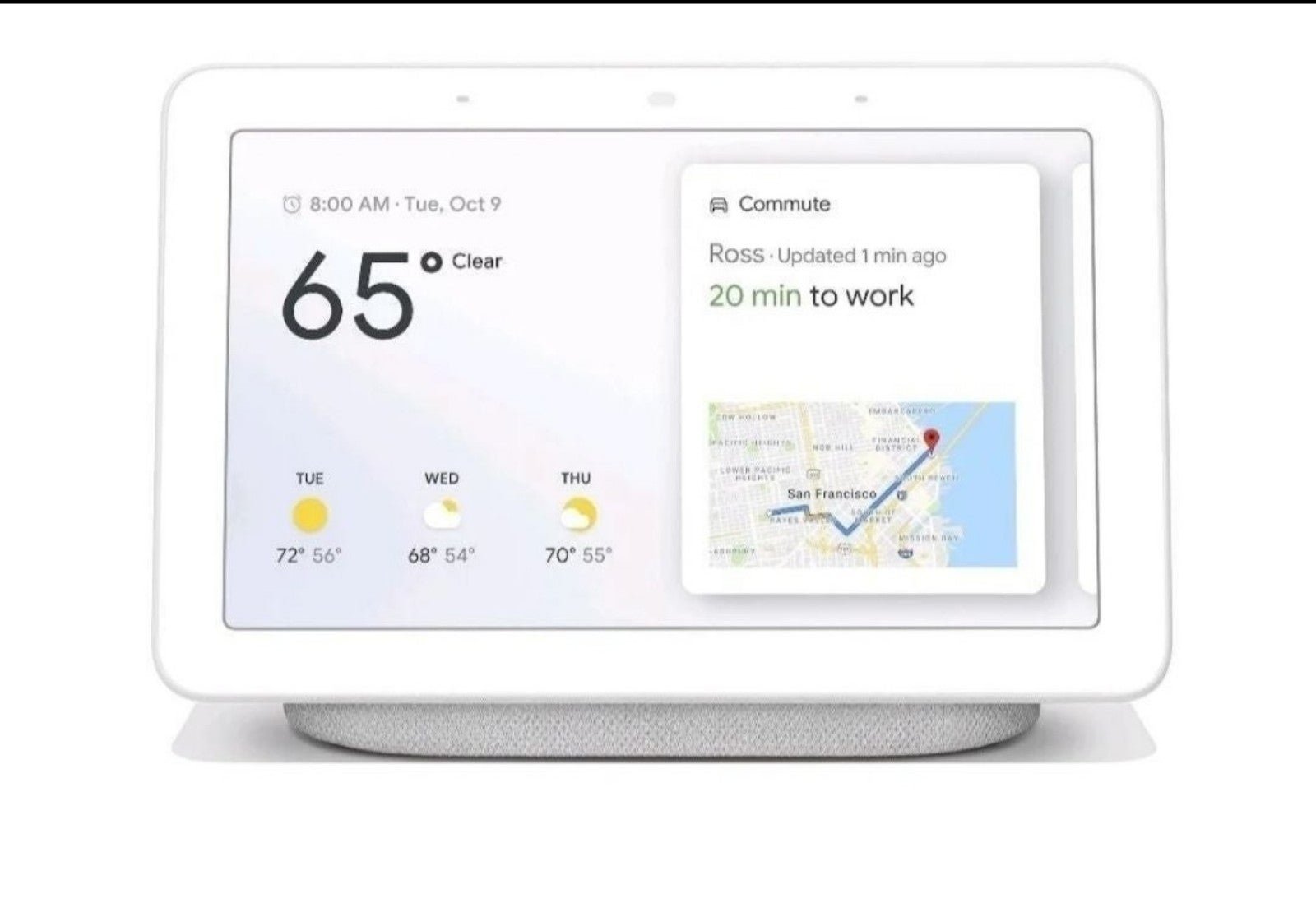 Google Home HubGoogle Nest Hub Smart Display with Google Assistant - grey/white