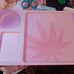 Pink rolling tray bundle with matching ashtray